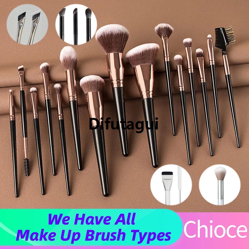 Difutagui 1/2/14/15pcs Makeup Brushes Set Eye Shadow Foundation Blush Powder Fifty percent discount eyes liner Kabuki Blending Makeup brush Blush beauty tool