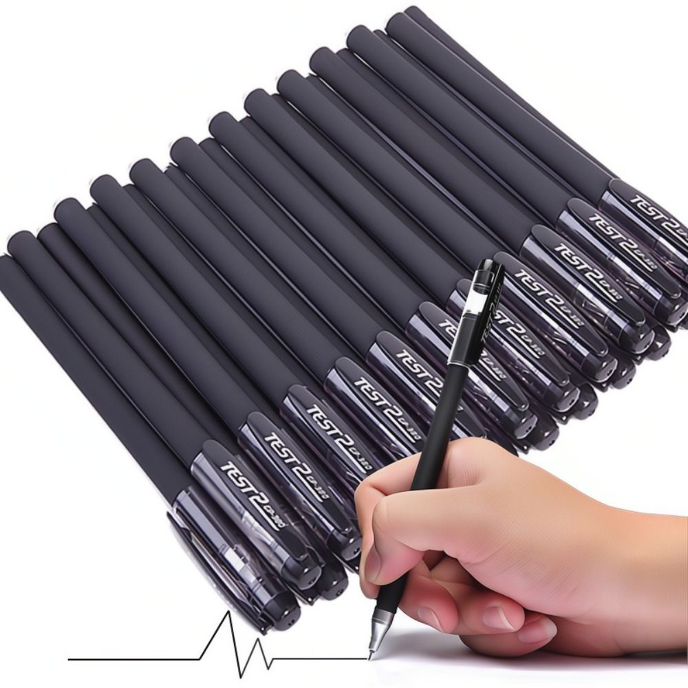 10PCS Students Gift Black/Red/Blue Ink Roller Pen Stationery 0.5mm Gel Pen Quick-drying Neutral Pen Students