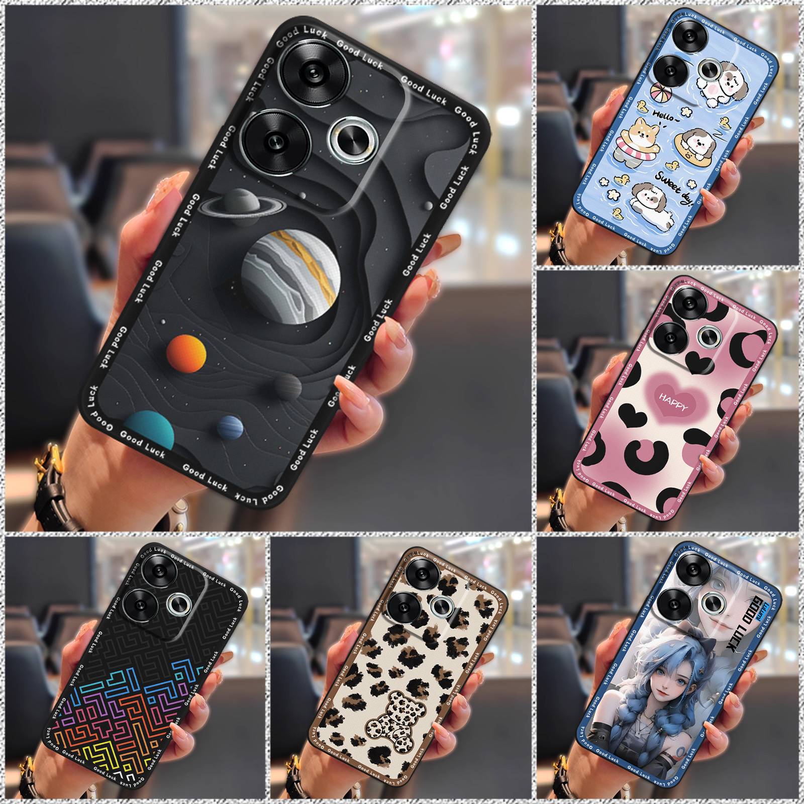 Waterproof Soft case Phone Case For Redmi Turbo3/Xiaomi Poco F6 5G Anti-knock Full wrap Cover TPU Cartoon Shockproof