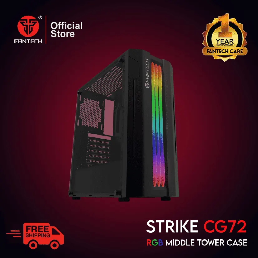 Fantech Strike Cg72 Rgb Middle Tower Case