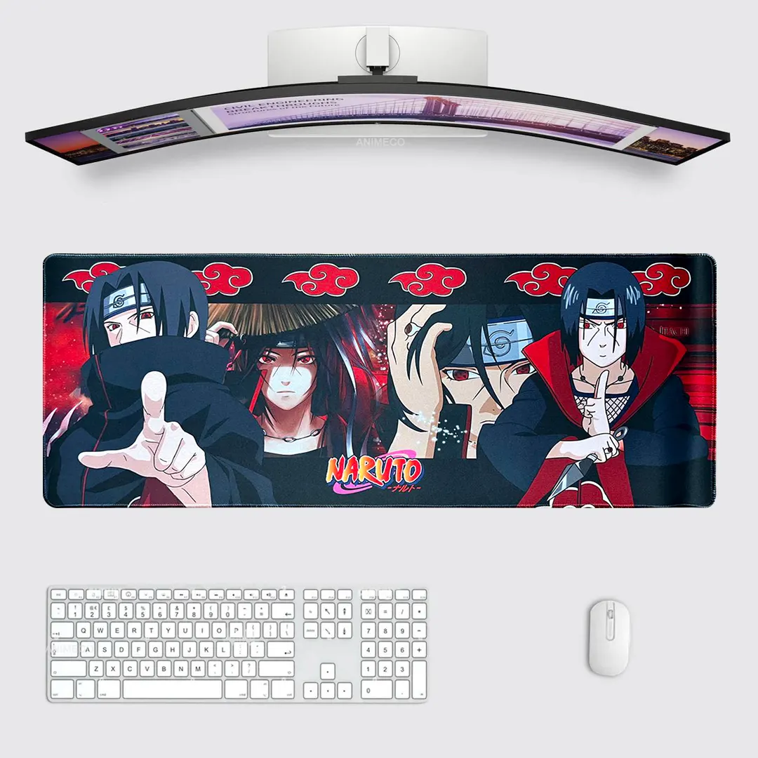 Naruto Anime Itachi Uchiha Akatsuki Design Sharingan Computer Laptop Big Size Mouse Pad Gaming Mousepad - image 1