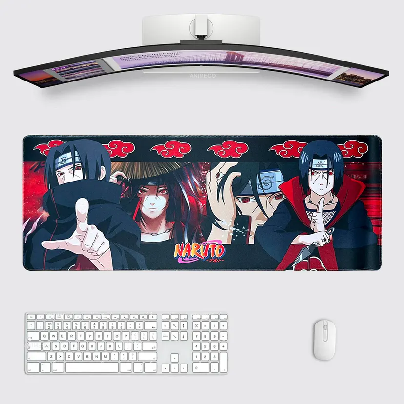 Naruto Anime Itachi Uchiha Akatsuki Design Sharingan Computer Laptop Big Size Mouse Pad Gaming Mousepad