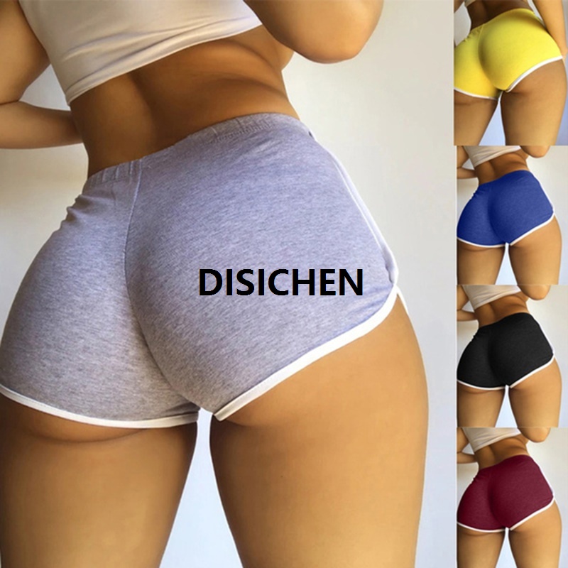 DISICHEN Women Mid Waist Shorts Girl Slim Fit High Stretchy Short Trousers Female Tight Shorts For Ladies Fifty percent discount