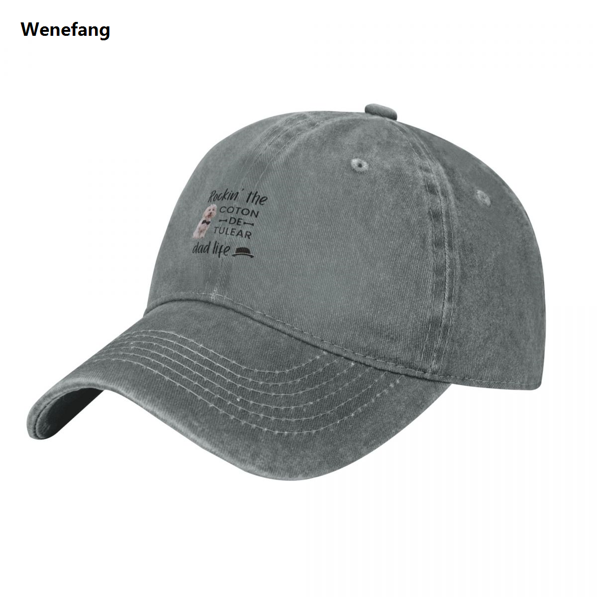 Wenefang Rockin' the Coton de Tulear Dad LifeCap Baseball Cap Sunscreen tea Hat |-F-| Male Women's