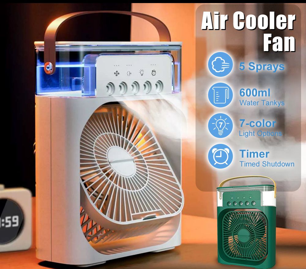 Small Portable Air Conditioner USB Desktop Cooler Conditioning Humidifier Mini Cooling Fan
