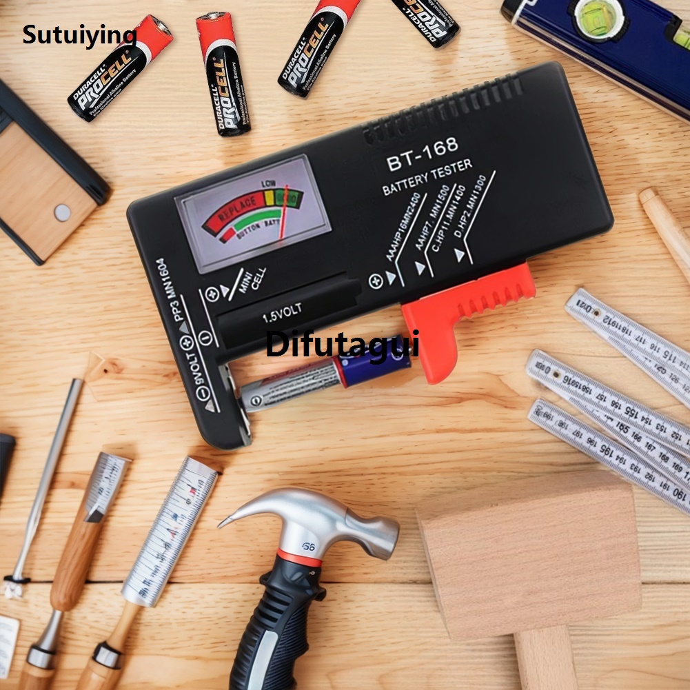 Difutagui BT-168 /BT-168D Battery Capacity Check Detector Battery Analyzer Portable Fifty percent discount Battery Checker Volt Measure for C D AA AAA 9V 1.5V Button Cell