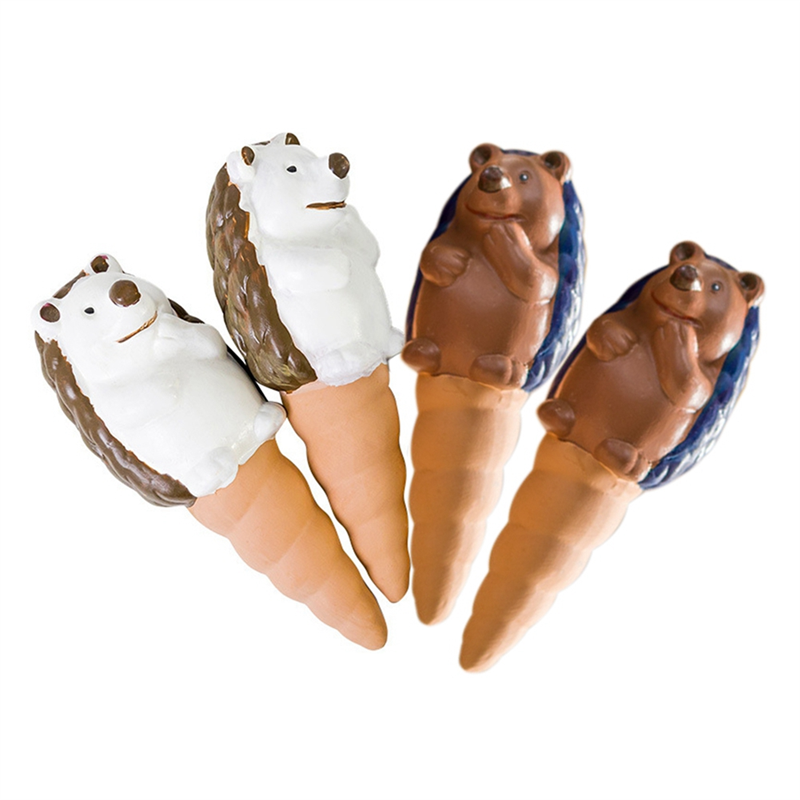 4 Pack Self Watering Spikes Cute Hedgehog Shape Terracotta Indoor and Outdoor Plant Watering Globes Easy Install
