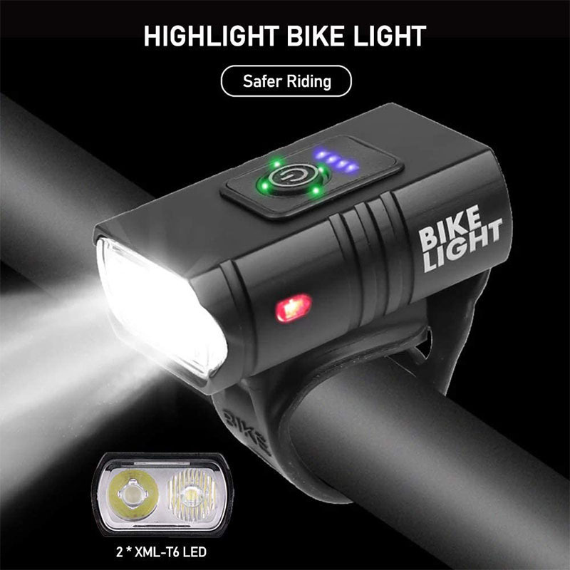 Bicycle Light Night Riding Flashlight Headlight Rainproof Rechargeable Mountain Road Children's Bicycle Light Cycling Equipment CF8