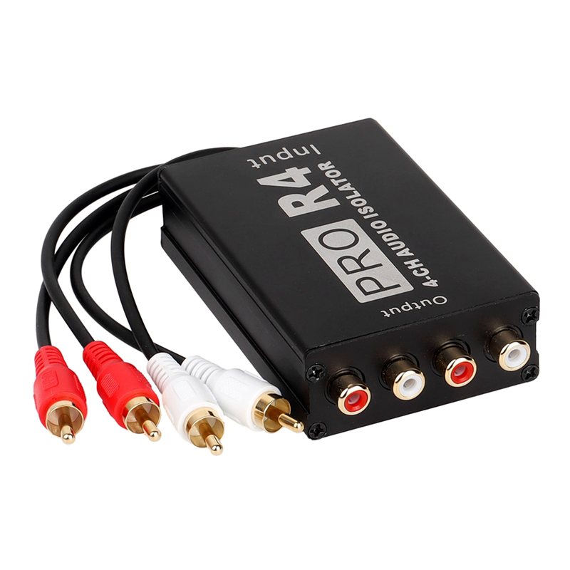 (GGBR)-4 Channle Audio Isolator Audio Noise Isolator Car-Mounted Current Acoustic Noise Eliminator Common Ground Isolator