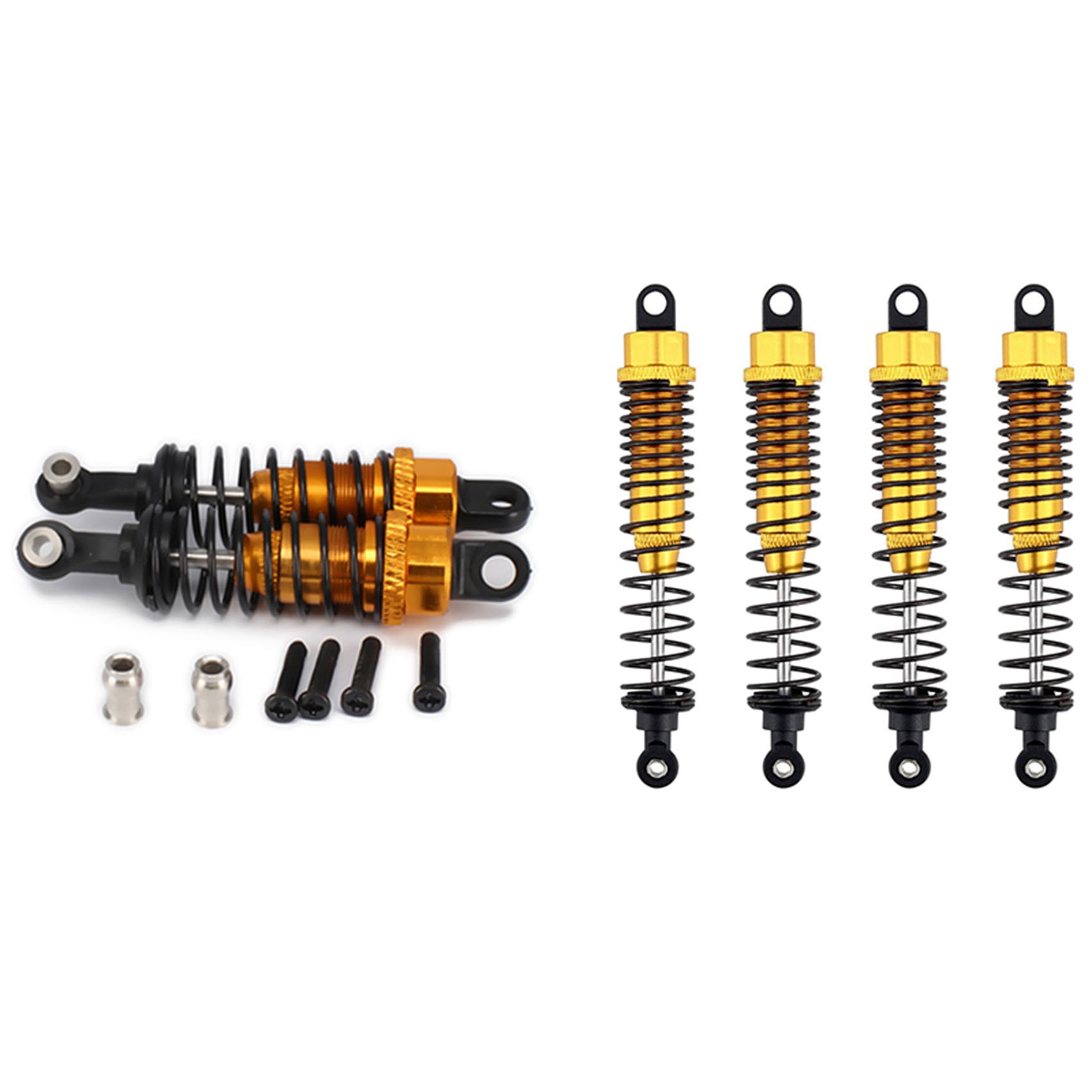 NAMUNY 2PCS Oil 65mm Damper for Rc Car 1/18 with 4PCS 108mm for 1/10 RC Cars