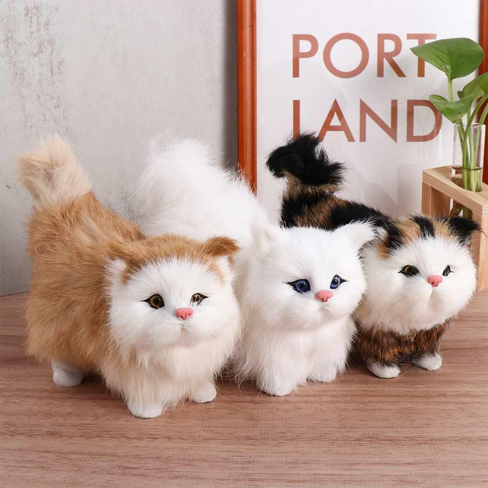Handicraft Fake Cat Artifical Animal Soft Kitten Simulation Cat Stuffed Kitten Cat Model Cat