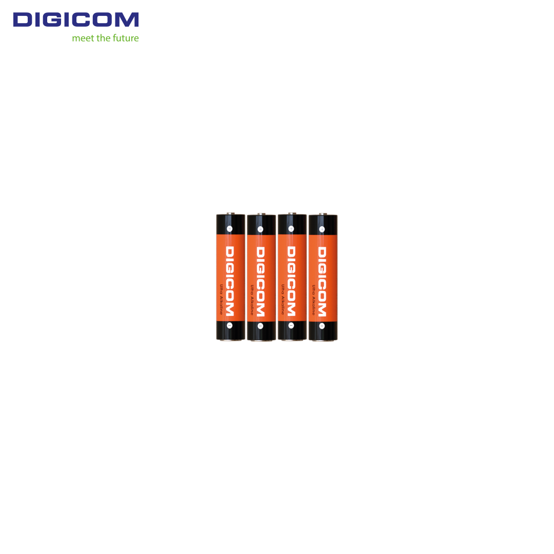 DIGICOM Ultra Alkaline Battery AAA 4pcs (Bundle of 1 Shrink Pack)