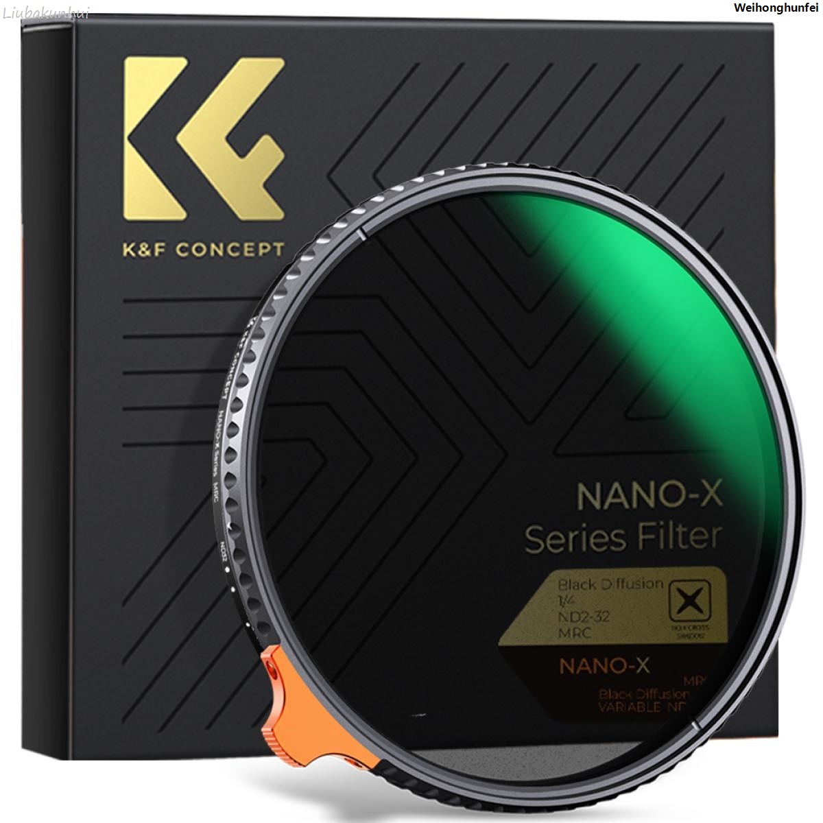 WeihonghunfeiNew models on sale K F Concept ND2-32+1/4 Black Mist Filter 2in1 Variable ND Filter 49-82mm Video Camera Lens Filter 28-Layer Coated 【2025 Version】