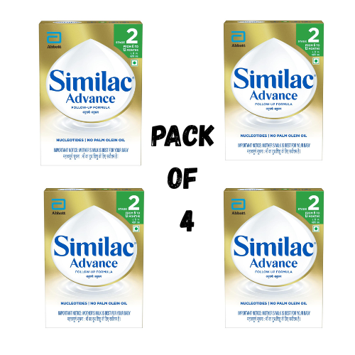 Similac Advance Stage 3 Infant Formula 400g (Pack of 4) - Milk Powder for Babies 12-18 Months, Supports Brain, Immunity & Bone Development, Iron-Fortified with DHA & Nucleotides, Easy to Digest | Made in India**