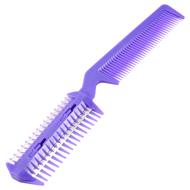 OUMERY Plastic Hair Comb Cutter Trimmer Purple