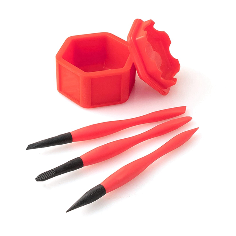 (GGBR)-Compact Silicone Glue Brush Woodworking Glue Applicator Set Portable DIY
