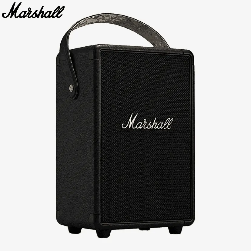 Marshall Tufton Wireless Portable Bluetooth Speaker - Black & Brass - EvoStore