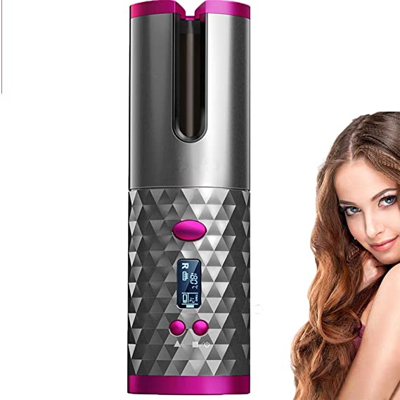 Portable Cordless Auto Hair Curler Wireless Curling Iron