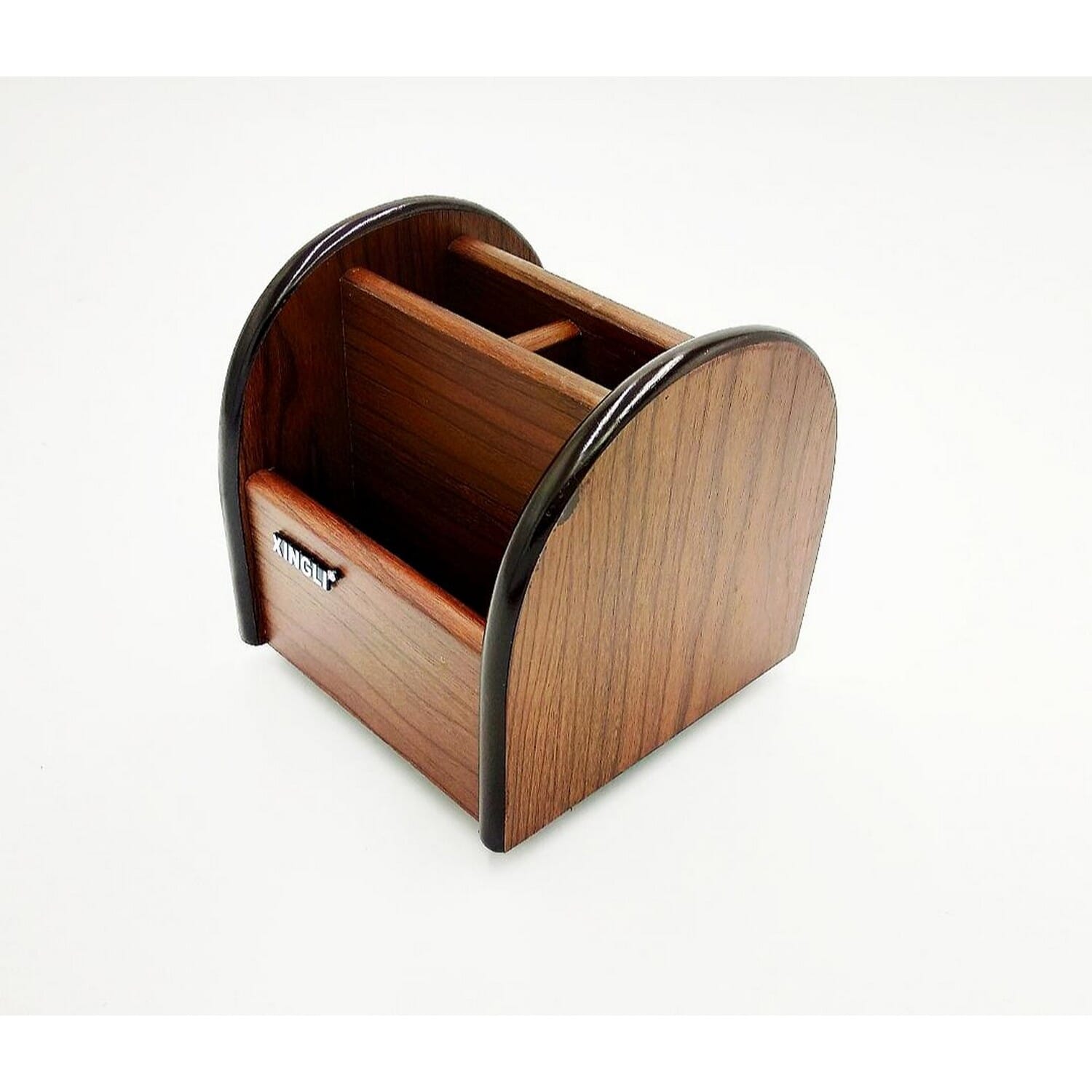 Polished Multi-Functional Revolving Wooden Pen Stand Holder /Mobile Holder and Remote Stand for Table Accessories
