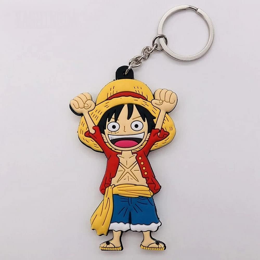 One Piece SD Luffy Double Sided Rubber Keyring