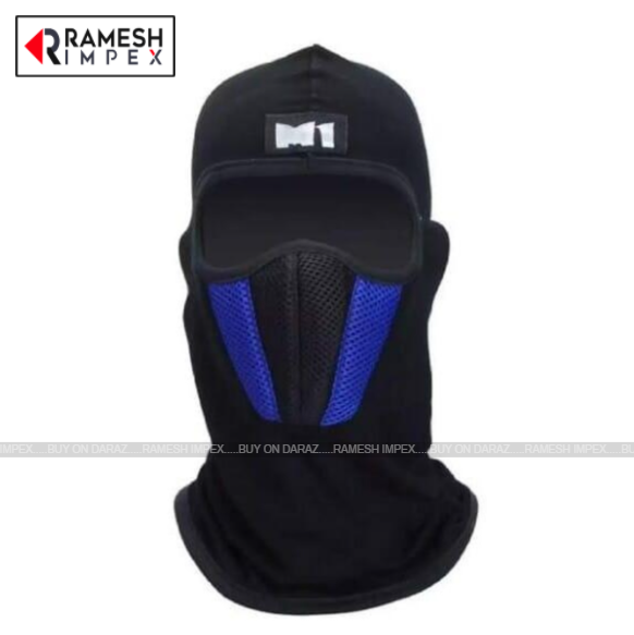 M1 Blue Full Ninja Mask With Fleece Lined Inside By Ramesh Impex