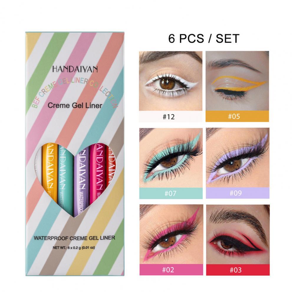 Linman totoro New style Colorful Eyeliner Pen Eyes Makeup White Pink WaterpHot Selling roof Liquid Color Eye Liner Pencil Matte Purple Pen Make Up Cosmetics