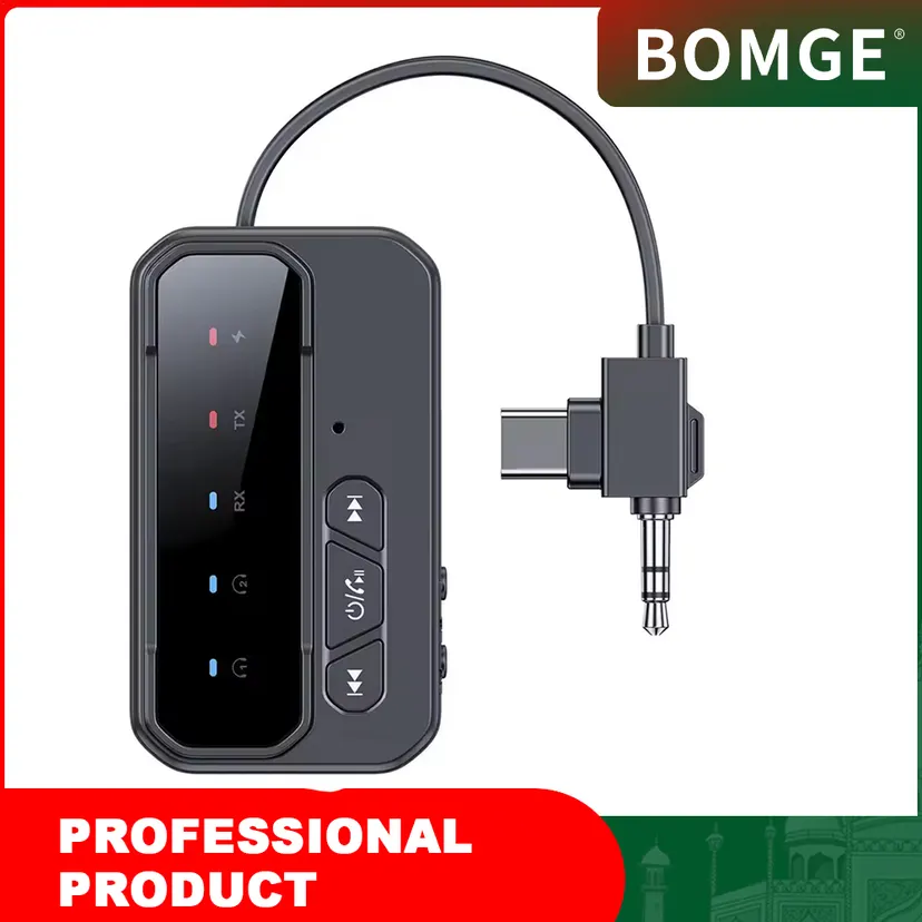 2-in-1 V5.4 Wireless ,Dual Link AptX /Low Latency/HD Audio, Aux for Home Stereo, Airplane,, Gym