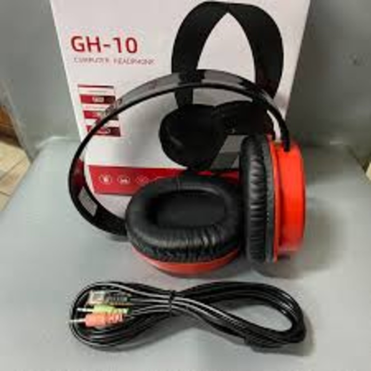 GAMING HEADPHONE GH-10 AUDIO HEADSET WITH DETACHABLE WIRE AUDIO AND MICROPHONE SEPERATE