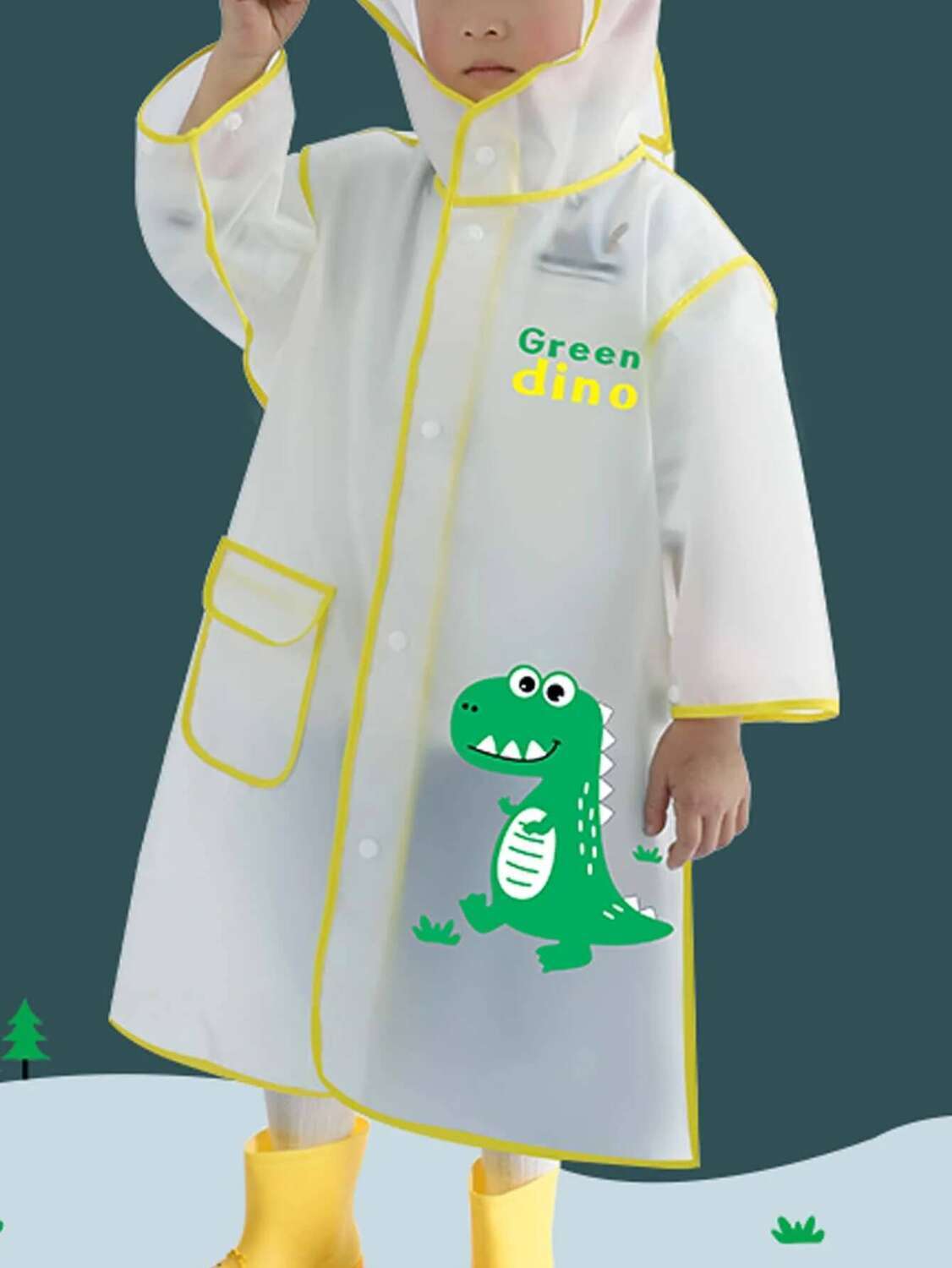 Childrens raincoat Boys waterproof full body poncho kindergarten rainsuit little girls baby rain shoes set
