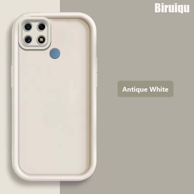 Biruiqu For Realme C25 C25s New Angel Eye Step Lens Full Pack Thickened Anti Drop Silicone Protective Cover