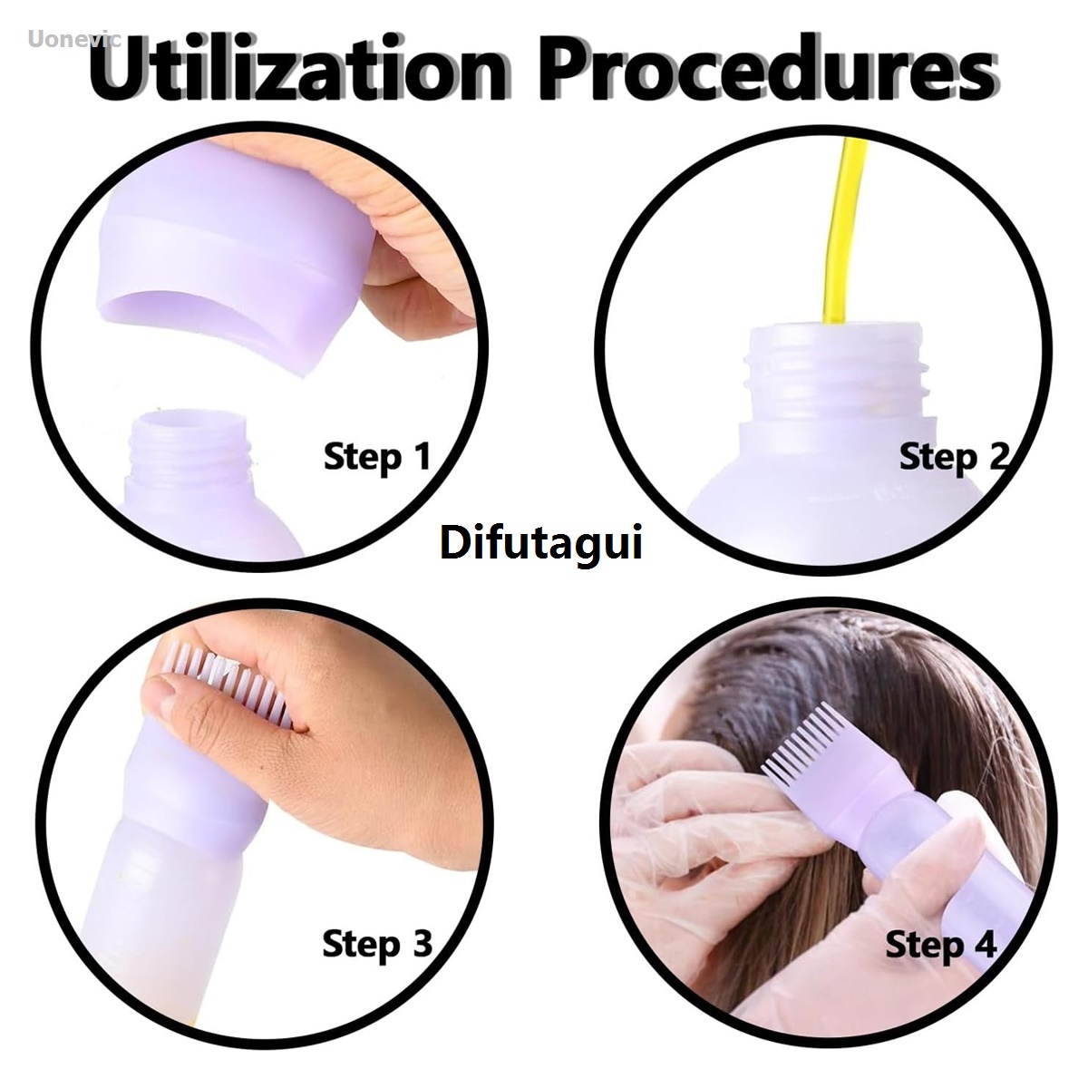 Difutagui Applicator bottle salon brush scalp care hair oil applicator Fashion Original for hairdressers dye bottle home DIY hair dye styling tool
