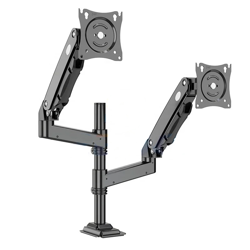 Zeno MH10D Double Arm Extended Heavy Metal Monitor Stand - 17 to 35 Inches