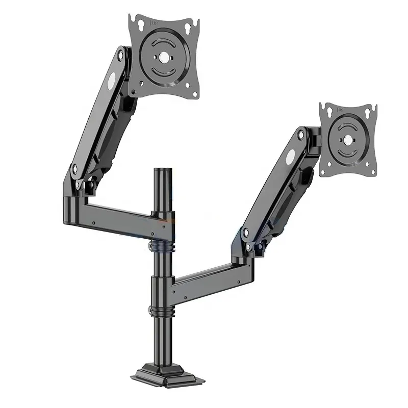 Zeno MH10D Double Arm Extended Heavy Metal Monitor Stand - 17 to 35 Inches