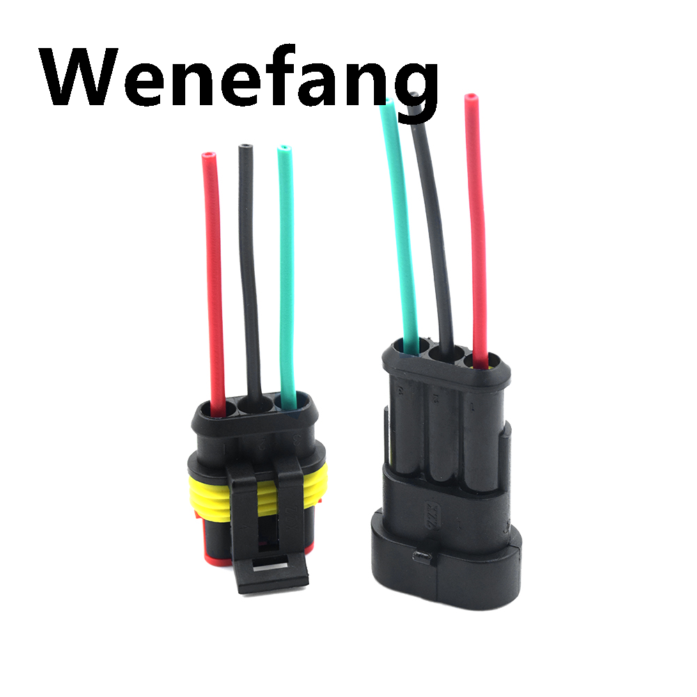 Wenefang 1set AMP 1/2/3/4/5/6 Pin Way harness Auto Male Female Car Plug Connector 【2025 Version】 for Car Motorcycle Waterproof electric wire connector