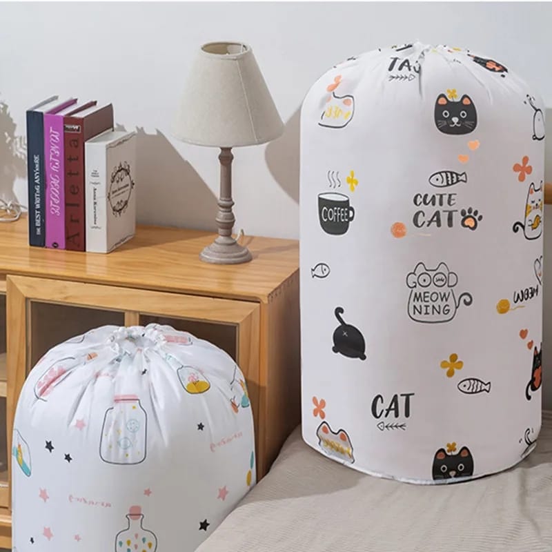 Large Storage Bag For Blanket Or Clothes Rectangle And Round Shape