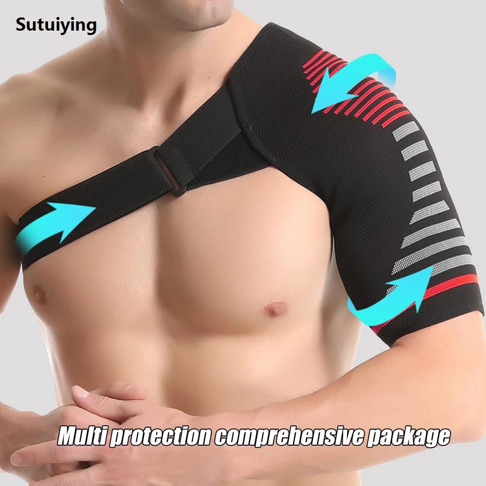Sutuiying 1PC Compression Shoulder Support, Breathable Shock-Absorbing Shoulder 2025 New Brace for Shoulder, Built-in Gel Padding All-Day Support