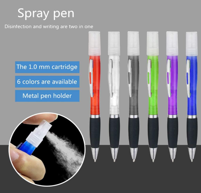3-in-1 Multicolor Pen with Ballpoint, Refillable Perfume & Sanitizer Spray - Smart, Stylish & Hygienic Companion for Everyday Use