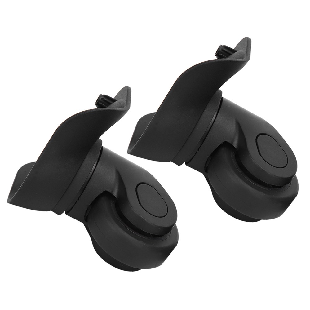 1 Pair Durable PP+PET Luggage Wheel Mute Black Single Row Wheel Suitcase Wheel Luggage Parts