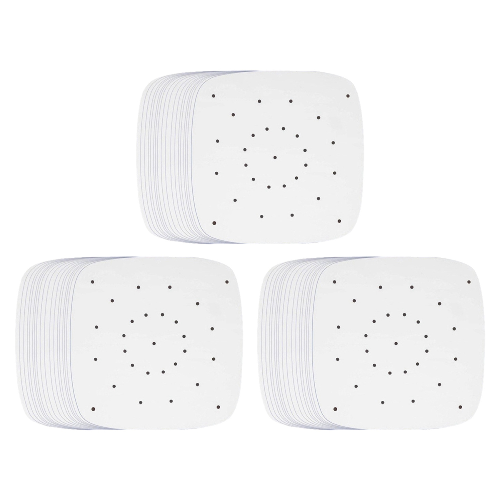 fasdaga 300Pcs Air Fryer Parchment Paper Perforated Unbleached Square Air Fryer Liners Steaming Parchment Liner