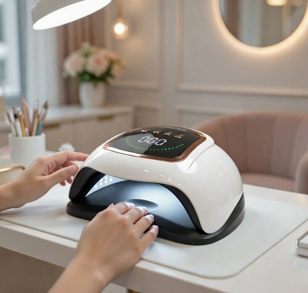 Pro 300W UV LED Nail Lamp Dryer (72 LEDs) for Gel Polish | Ultra-Fast Curing Light with 4 Timers (10s/30s/60s/99s), Smart Sensor & Digital Display