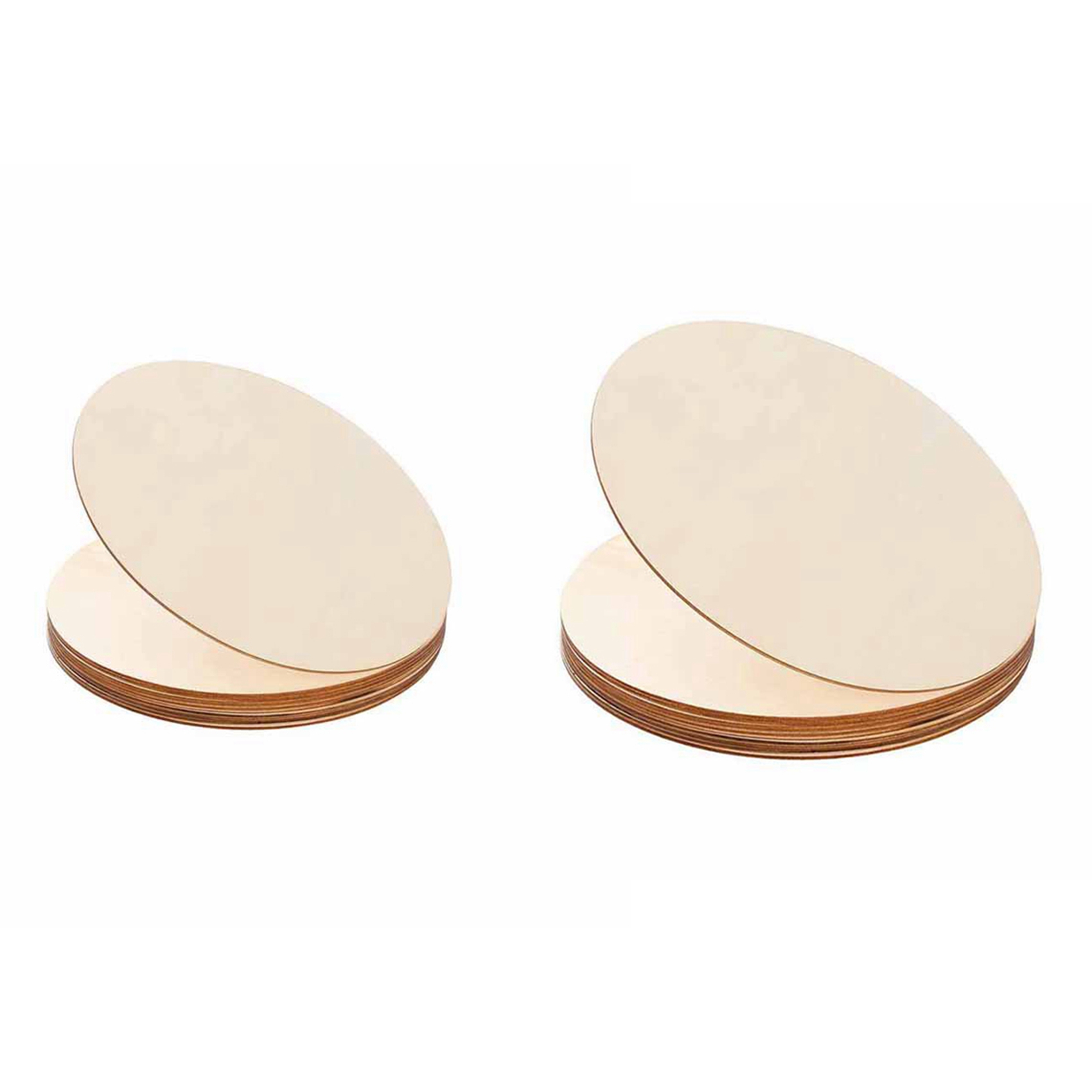 20PCS Natural Wood Pieces Slice Round Unfinished Wooden Discs for Crafts Centerpieces DIY Ornaments 4Inch & 5.9Inch