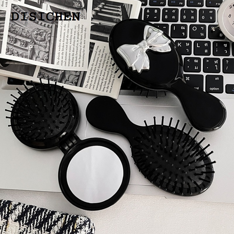 DISICHEN Sales promotion Portable Mini Round Hair Comb Hair Salon Hairdressing Massage Folding Hair Brush Air Cushion Comb