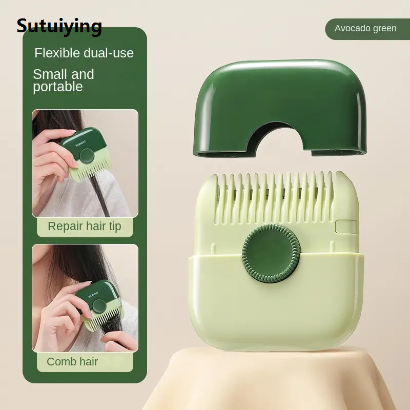 Sutuiying 2 in 1 Baby HairCut and Hairdressing Comb Trim Bangs and Broken New Hair Bangs Trimmer Portable Children's Hair Clipper