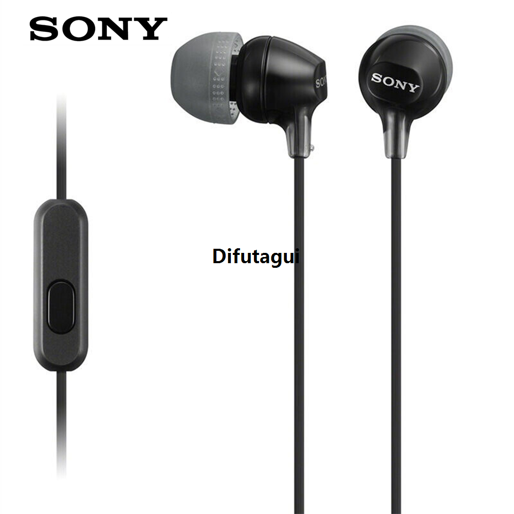 Difutagui 2025 New Sony MDR-EX15AP Earphones with Mic and Control Bargain price blue For iOS Android Samsung Huawei Xiaomi OPPO Vivo