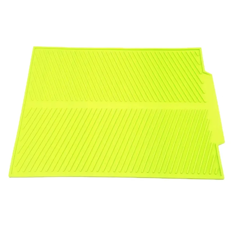 Drain Rack Silicone Dish Drainer Tray Large Sink Drying Rack Worktop Organizer Drying Rack for Dishes Tableware Green - image 1