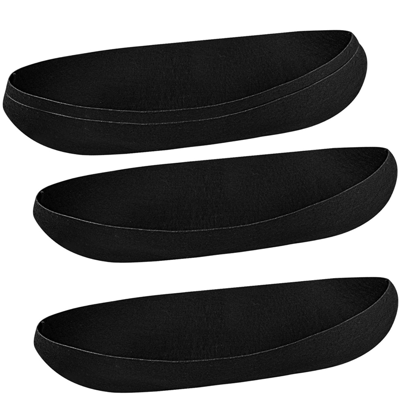 ARELENE 3PCS Planter Basket Liners Fabric Window Box Liners Felt Trough Planter Liner Replacement Black Flower Basket Liner 24In