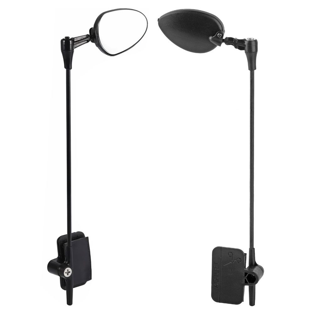 2 PCS Lightweight Adjustable Mirror Helmet Rear View Mirror Convex Lens Black Cycling Rear View Mirror Cycling Accessories Bike Rear View Mirror Mountain Road Bike