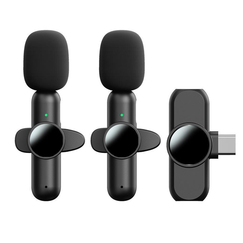 Wireless Lavalier Microphones Plug and Play Noise Reduction Auto Sync