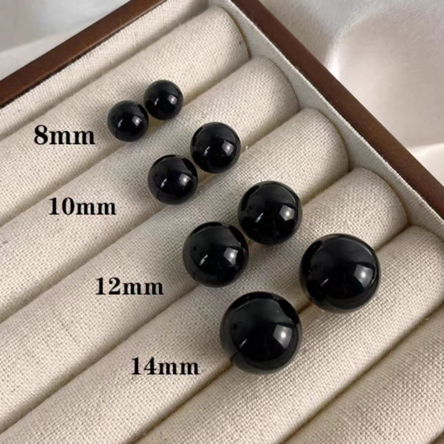 【New arrivals】Simple Elegant Black Pearl Earrings Women's Fashion High-end Elegant Earrings Earrings
