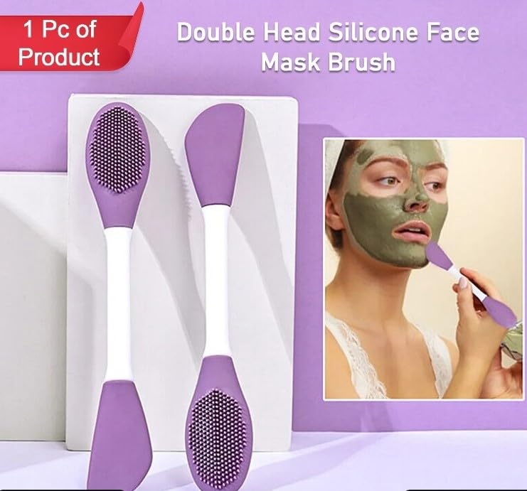 1 Piece Dual-Ended Silicone Facial Brush: Ideal for Cleansing and Applying Skincare Products